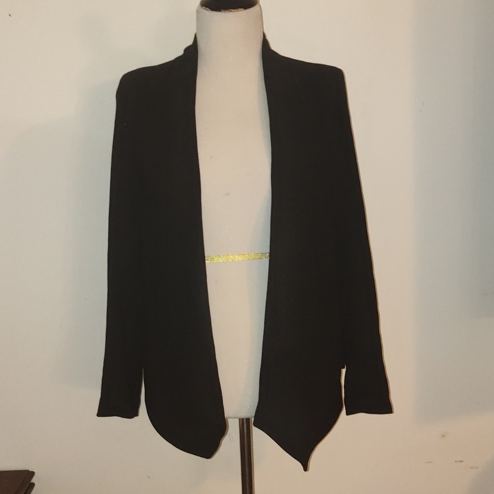 Anthropologie Cartonnier Open Front Drapey Blazer  Chic Career Jacket Sz xsmall